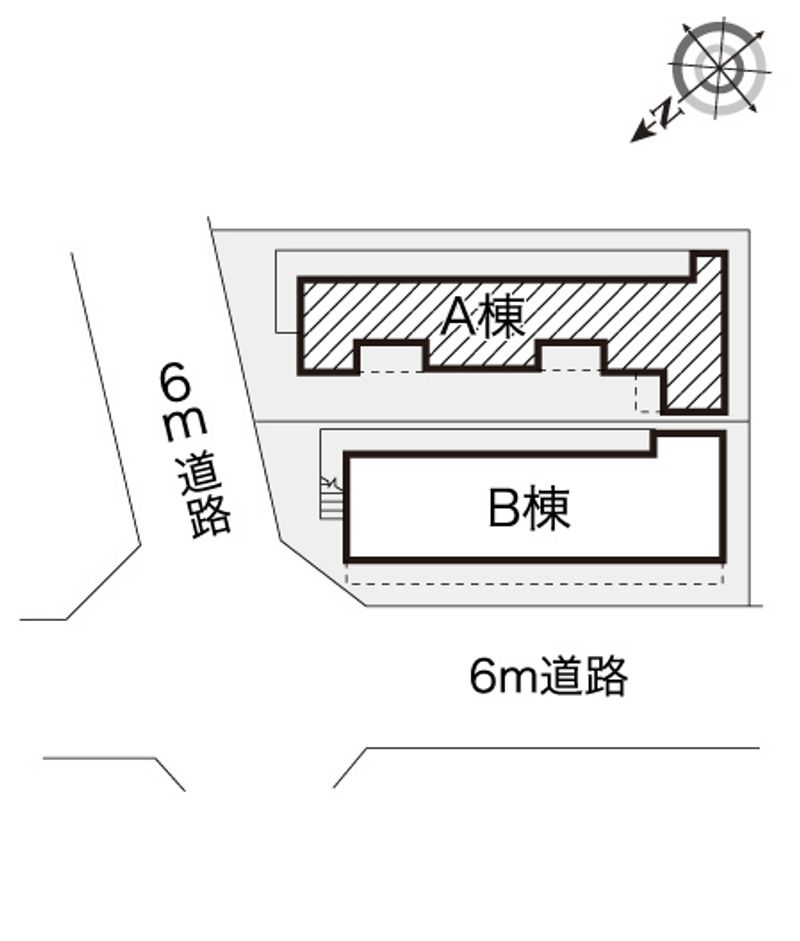 レオパレス東金町第５ 配置図