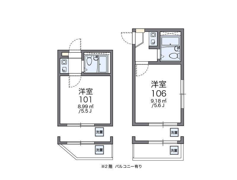 レオパレス東金町第６ 間取図
