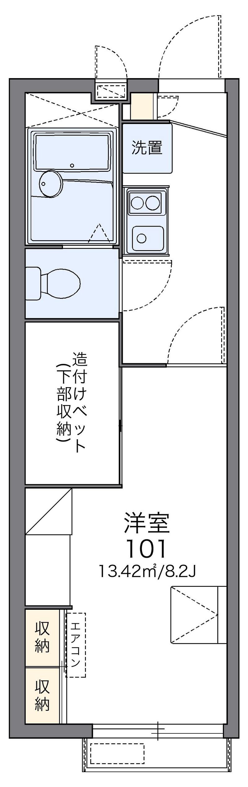 レオパレス和 間取図