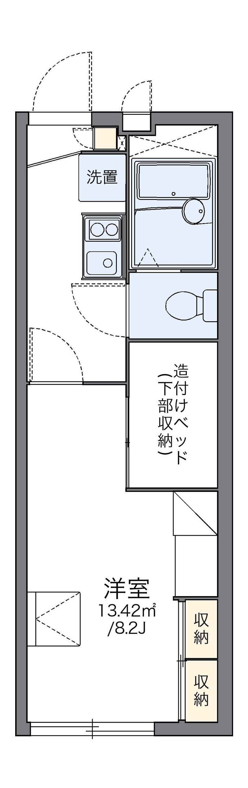 レオパレスはしば２ 間取図