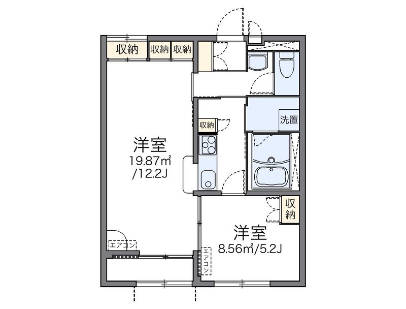 レオパレスおかのごう 間取図