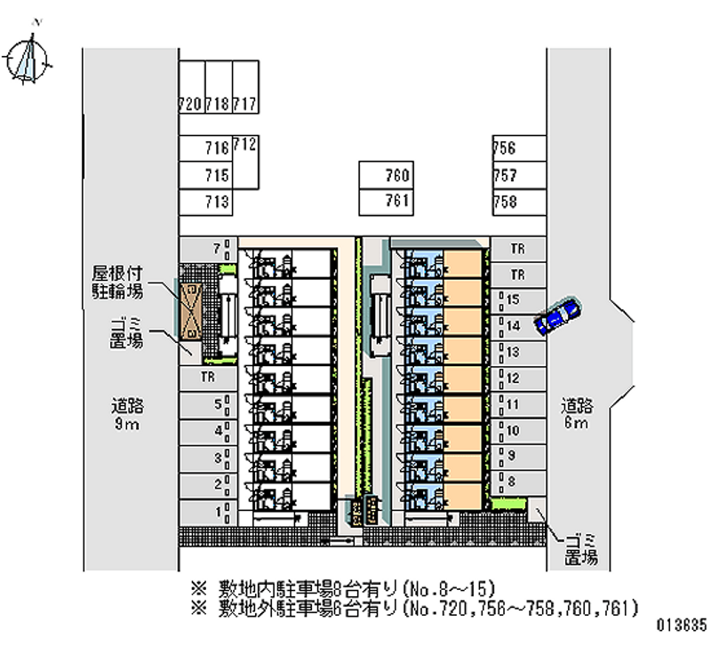 13635 bãi đậu xe hàng tháng