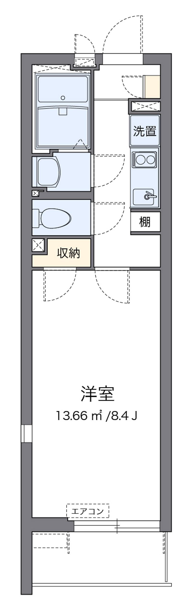 クレイノＴハウス　弥生町 間取り