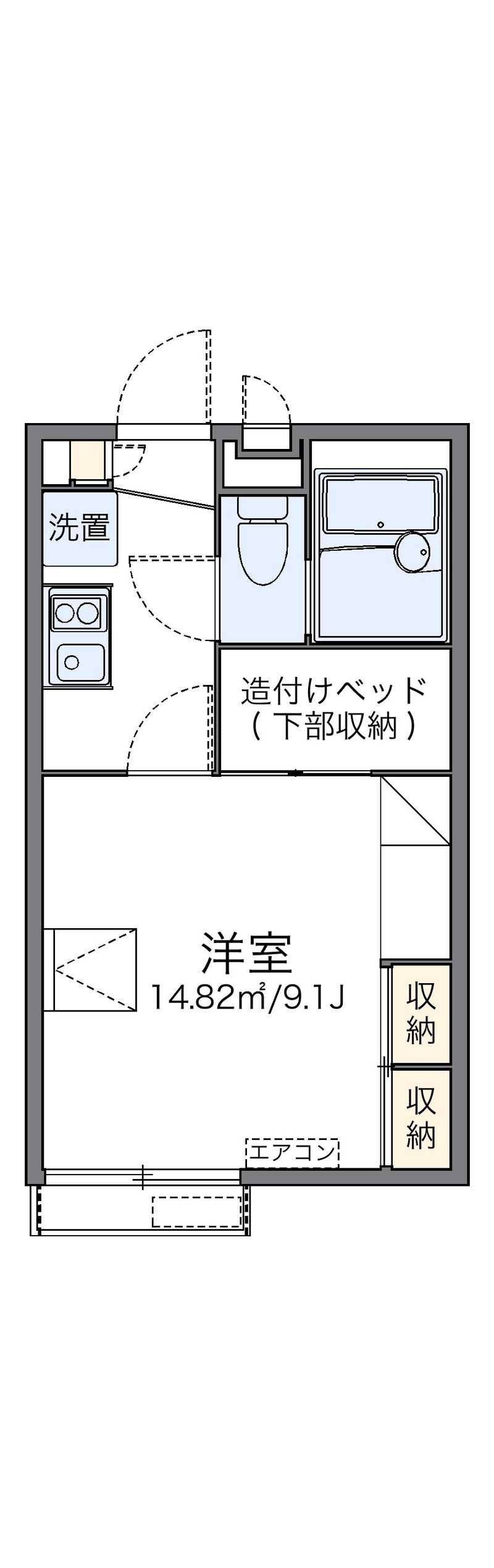 レオパレスグリーンハイツ 間取図
