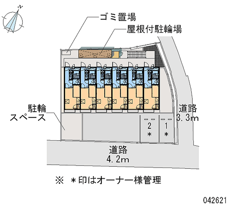 レオパレスアクアブルー青谷 区画図