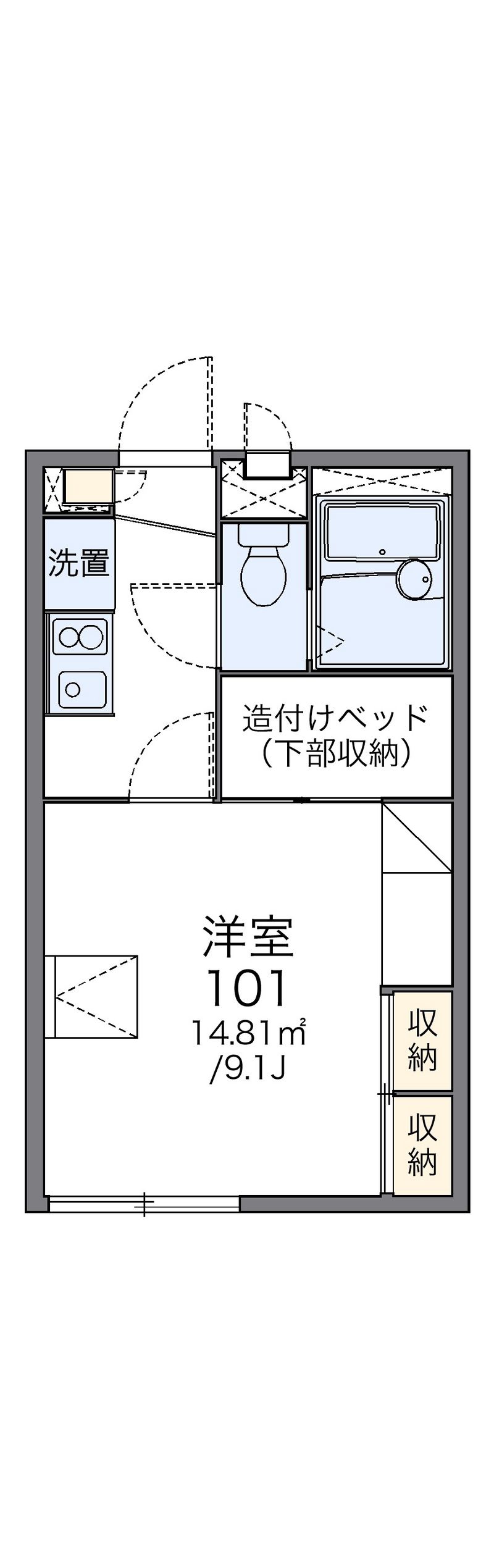 レオパレス渚 間取図