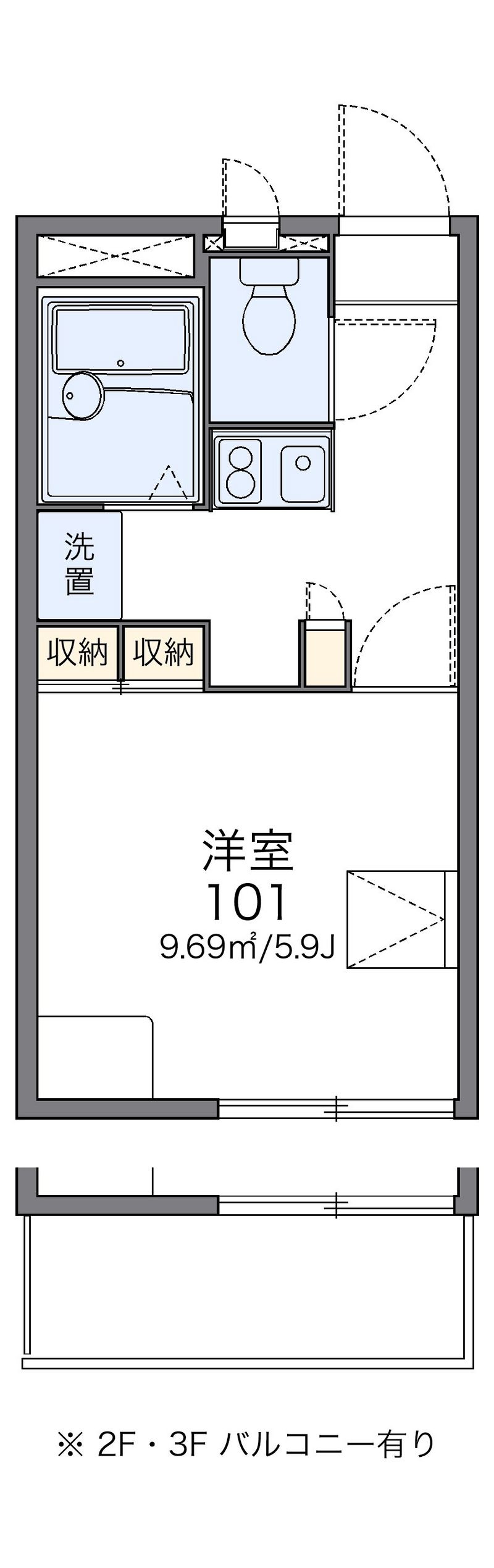 レオパレスＡＫＵＲＡⅡ 間取図