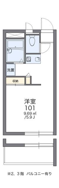 レオパレスプリムローズ 間取り図