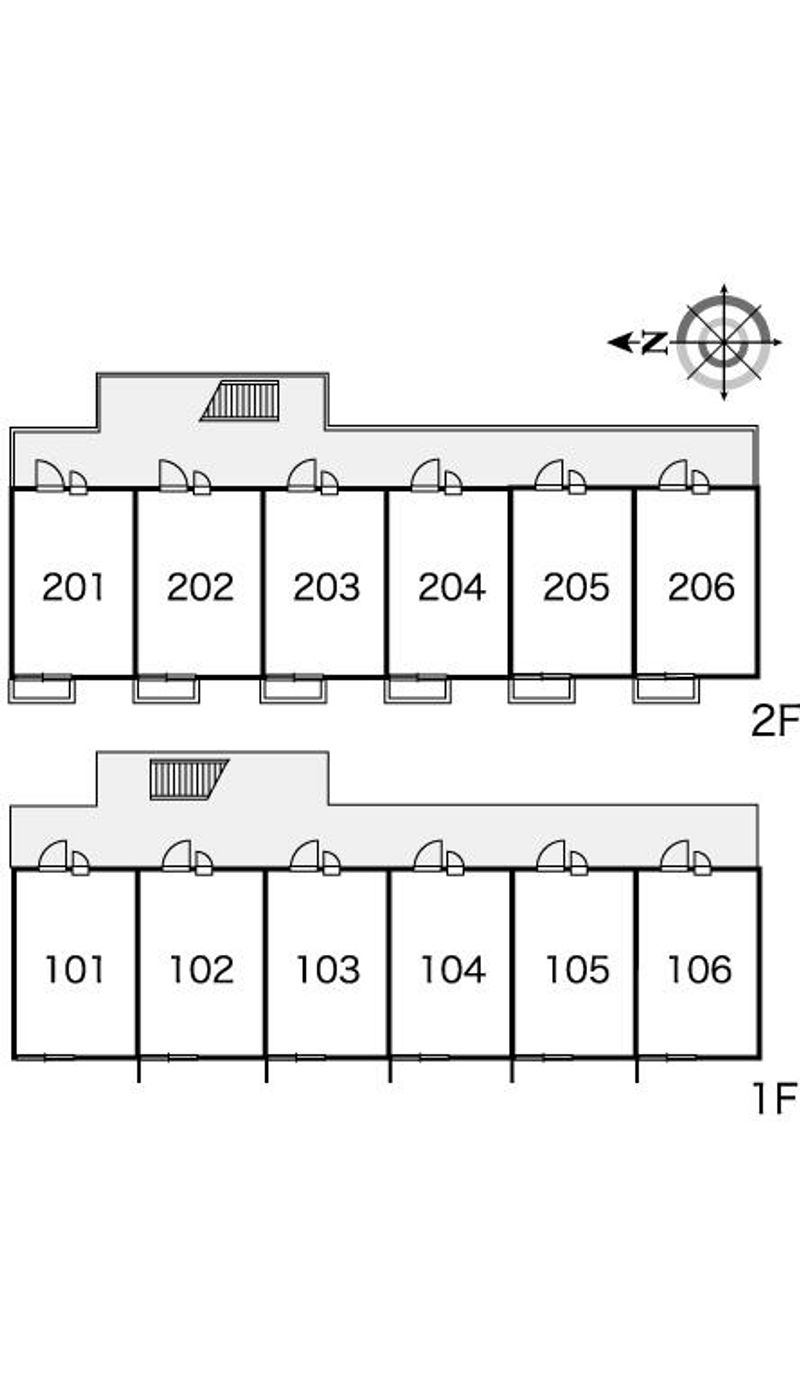 レオパレスハーベスト迫戸 間取り配置図