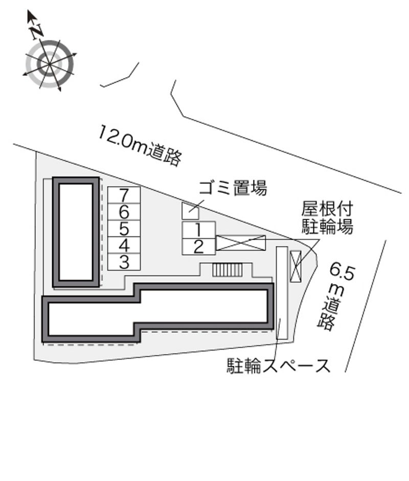 レオパレスカリヨ尼崎 配置図