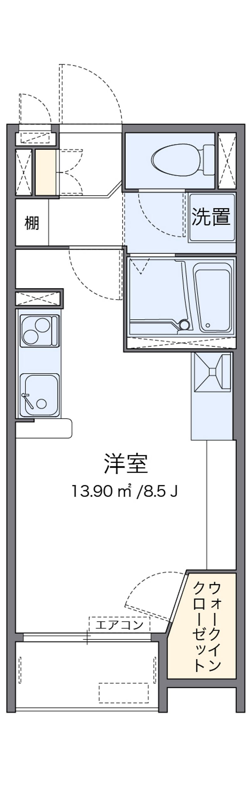 レオネクストグレイス紫蘭Ⅱ 間取図