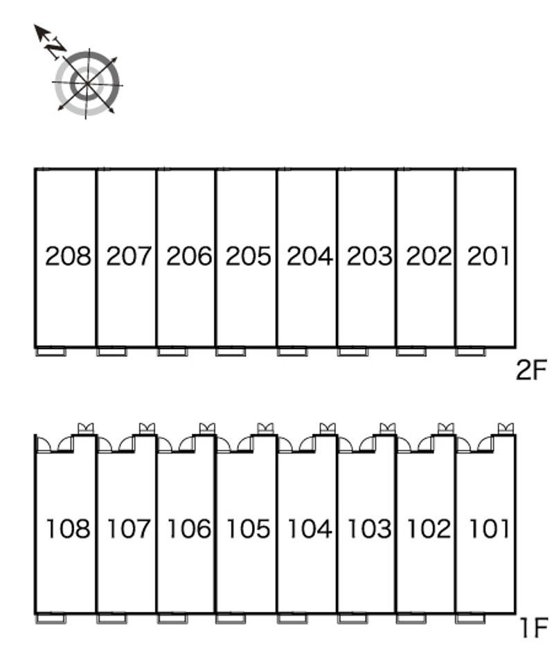 レオパレスＨＩＲＯＥ 間取配置図