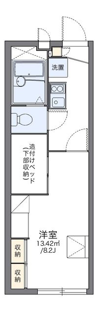 レオパレスドミール上川内 間取り図