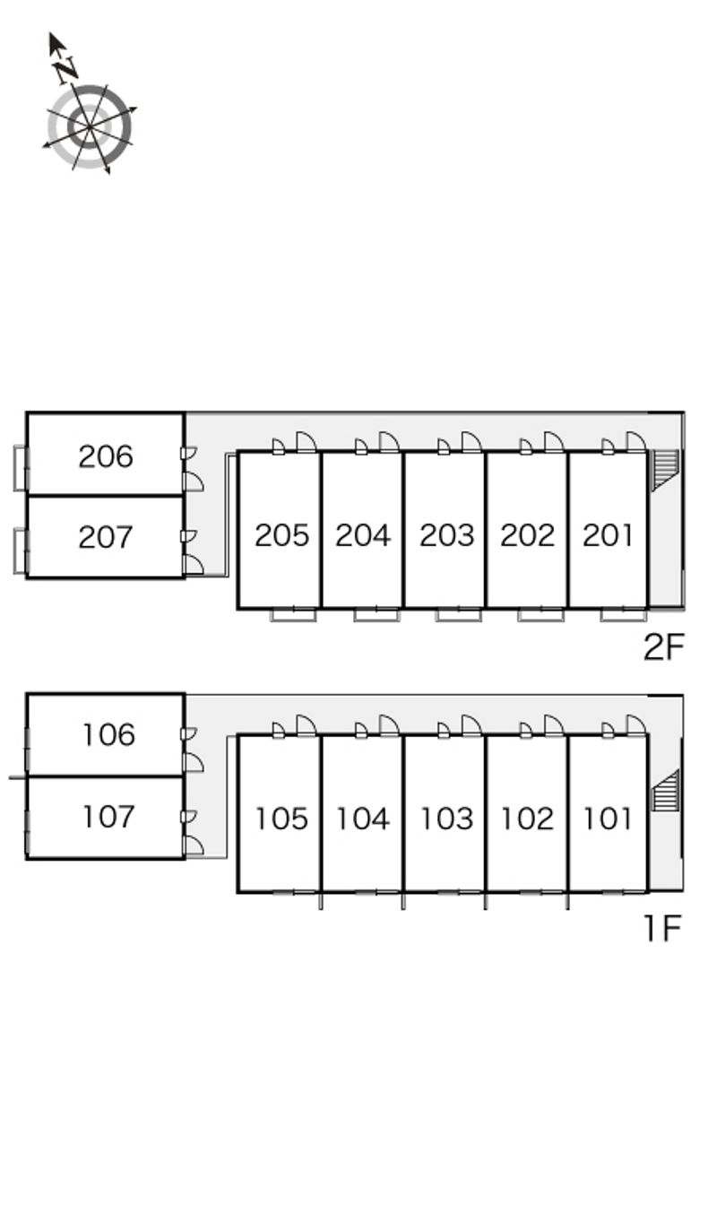 レオパレスグリーンヒルズ３ 間取配置図