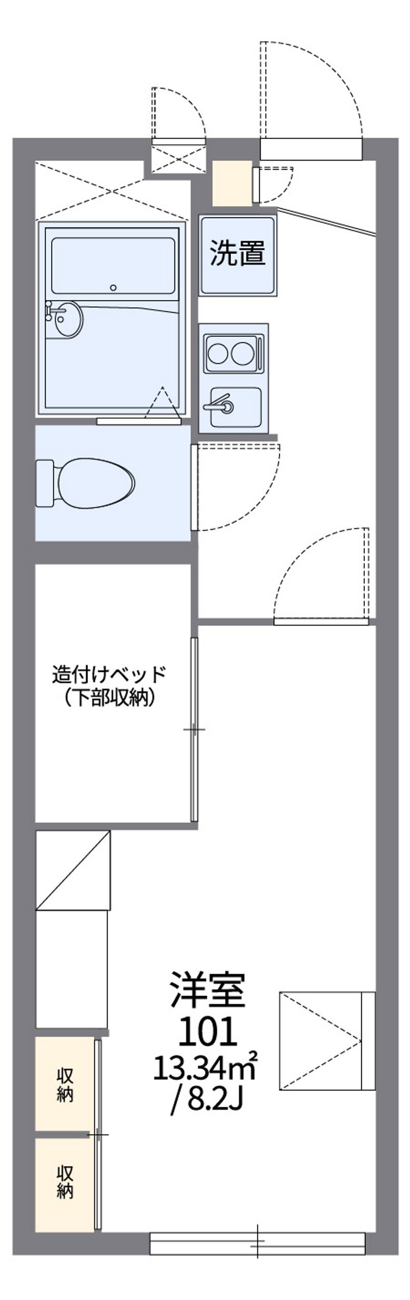 レオパレスＨＧ　Ｅ３ラムパート 間取図