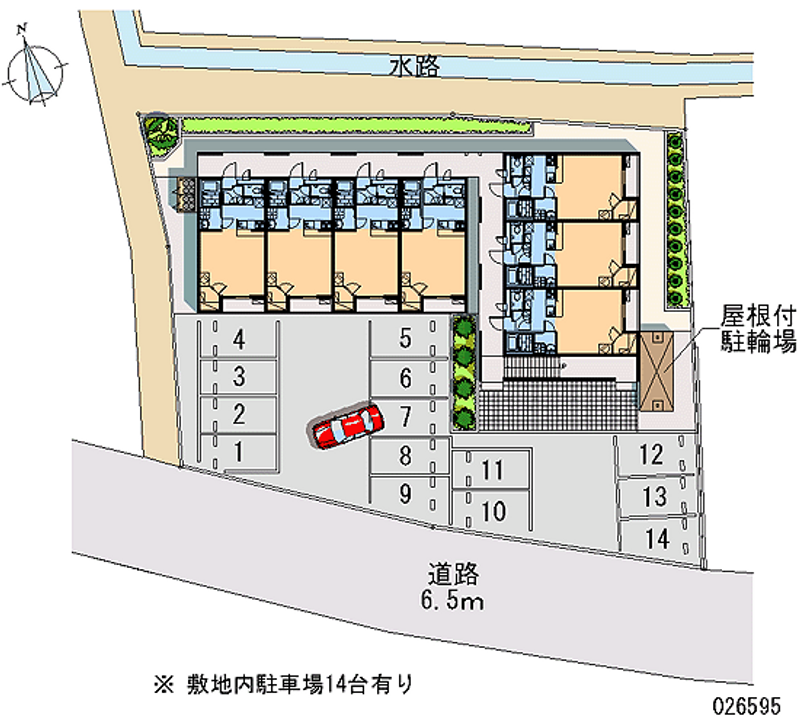 レオパレス雅Ⅱ 月極駐車場