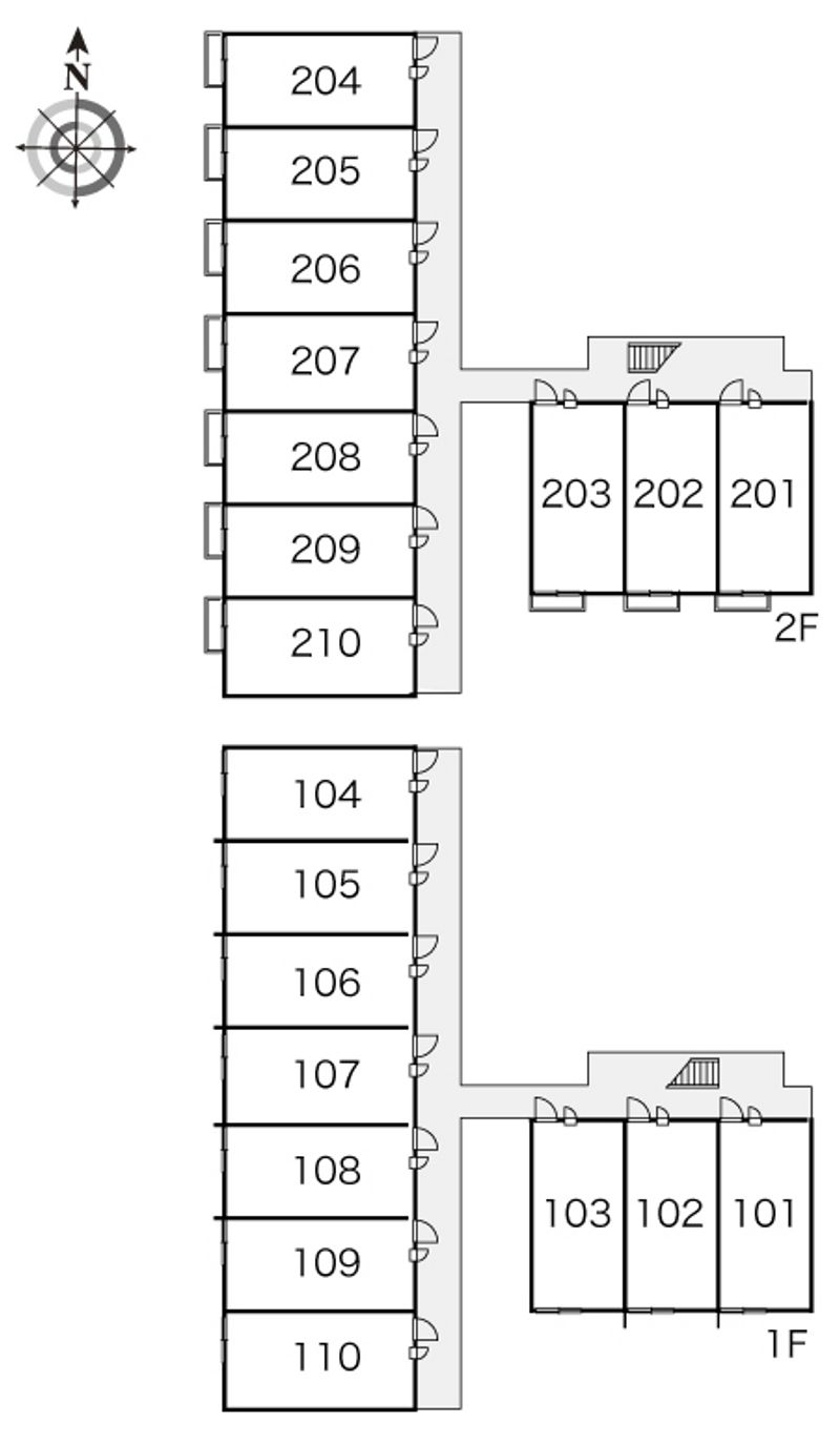 レオパレス塚修 間取配置図
