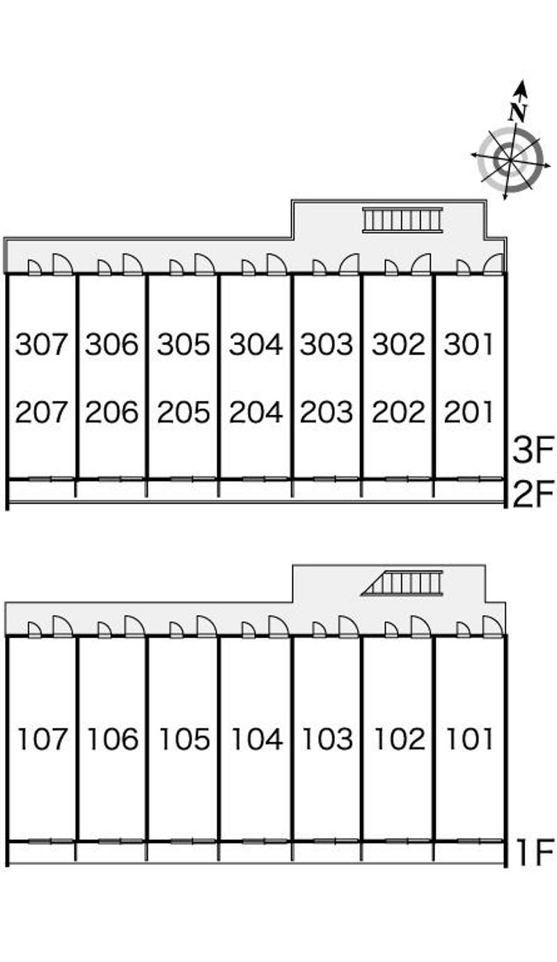 レオパレスＬフェリース掛川 間取配置図