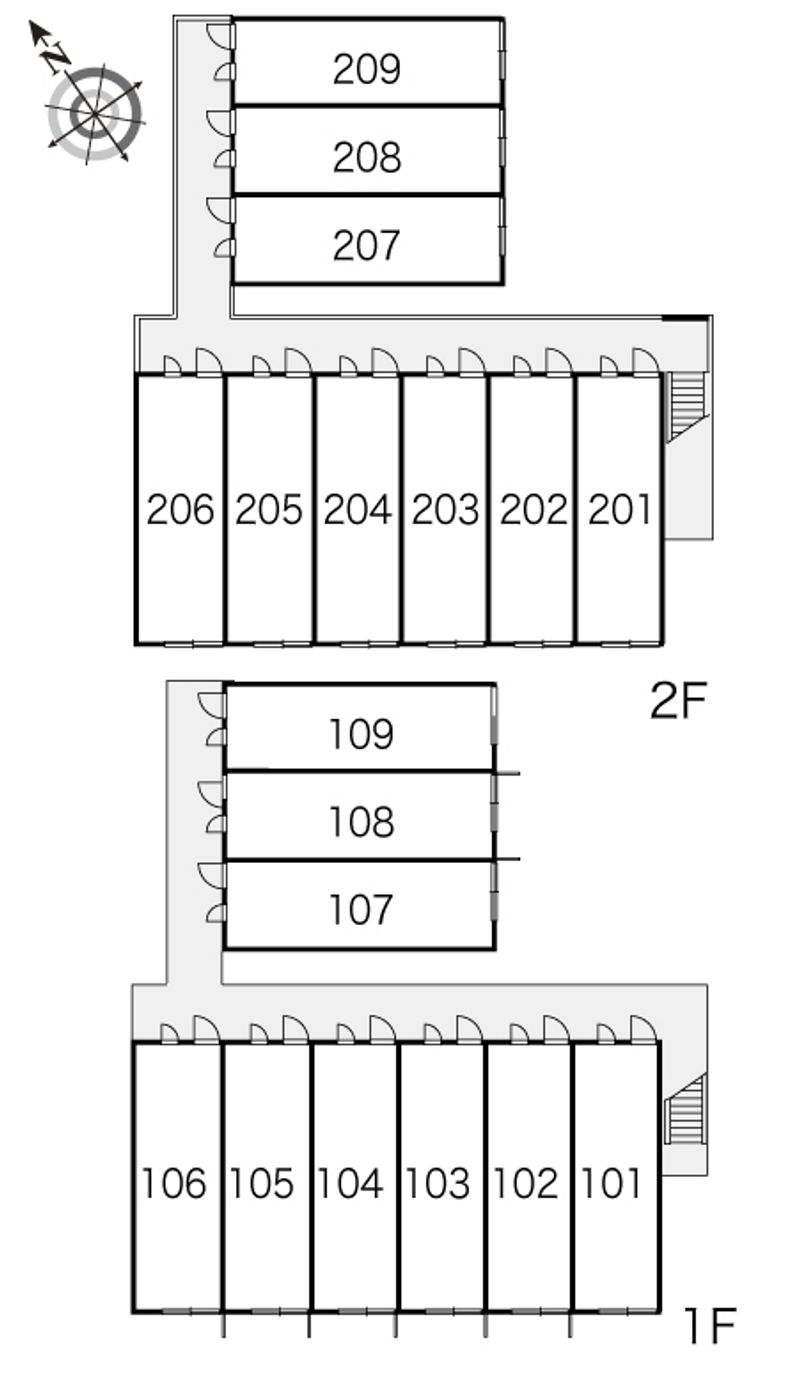 レオパレスジュネスピューパ　Ⅱ 間取り配置図