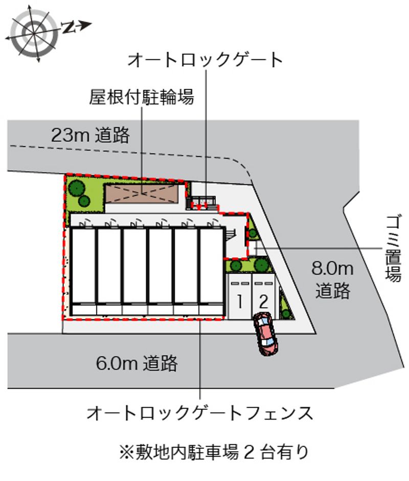 レオパレスシエレ　バウム 駐車場