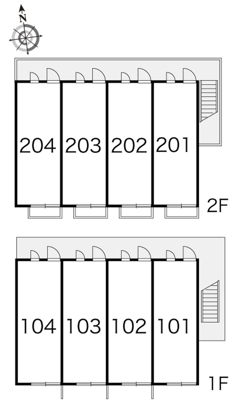 レオパレス荒谷 間取配置図
