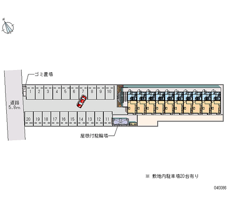 レオパレスコンフォート砺波 月極駐車場