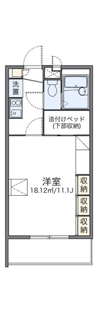 レオパレスサンフラウア 間取り図