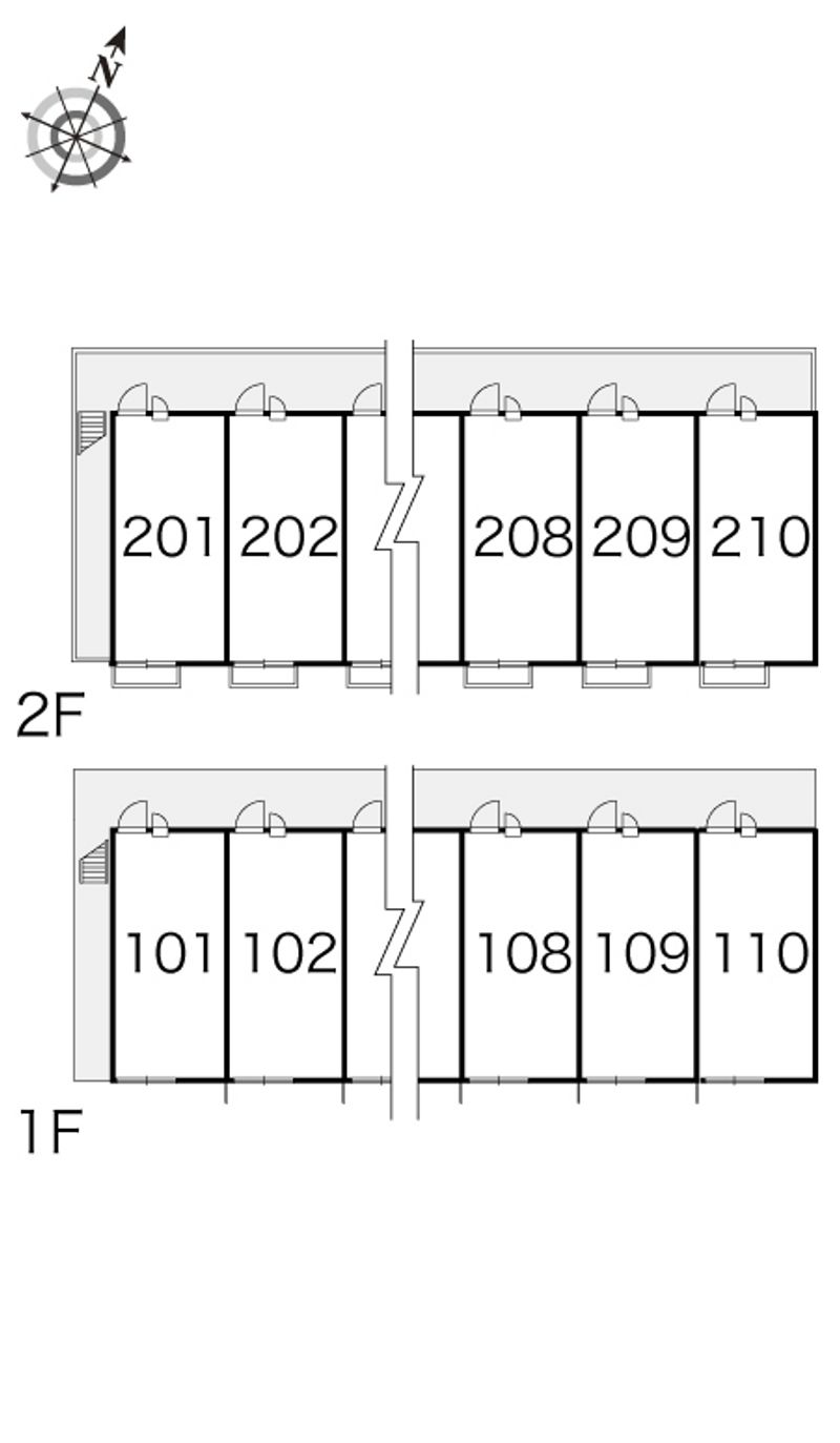 レオパレスヴェルグリーン 間取配置図