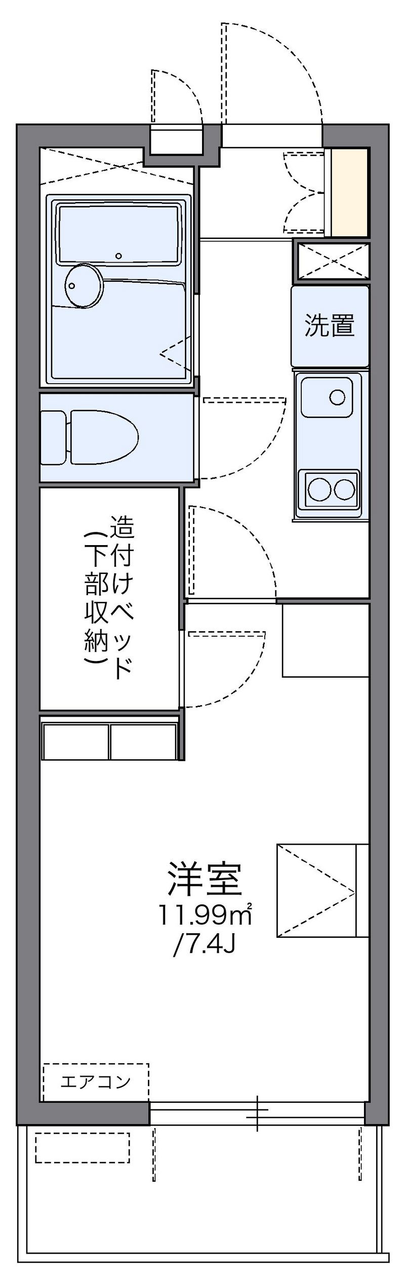 レオパレスモリエール　Ⅱ 間取図