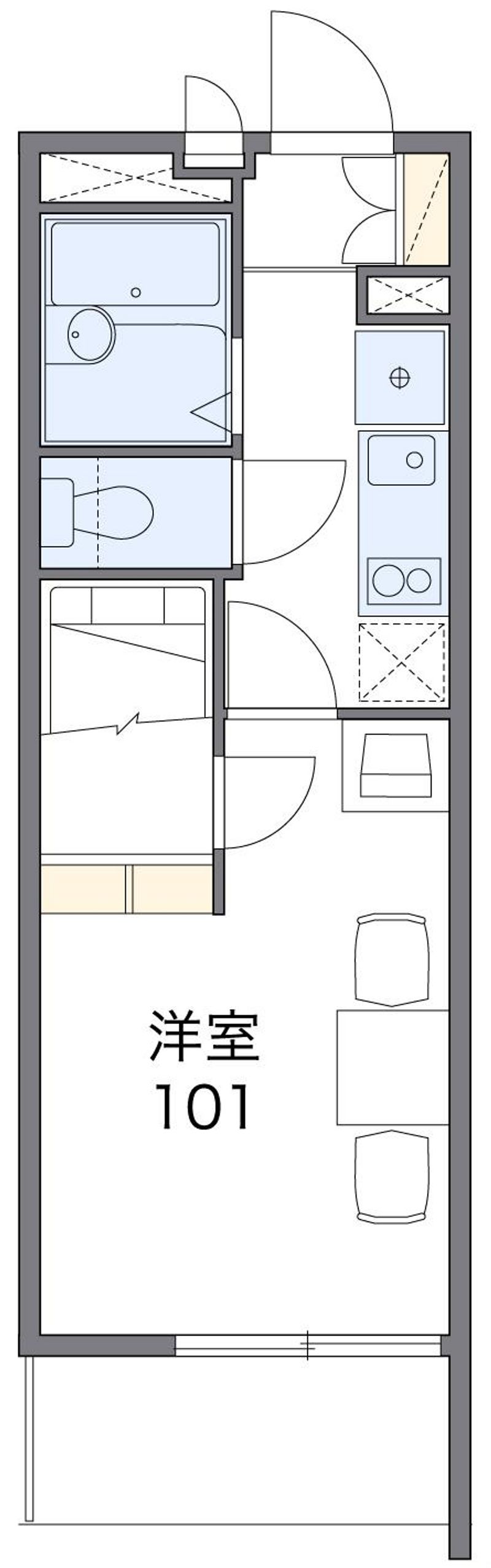 レオパレスグランデタカヤマ 間取図