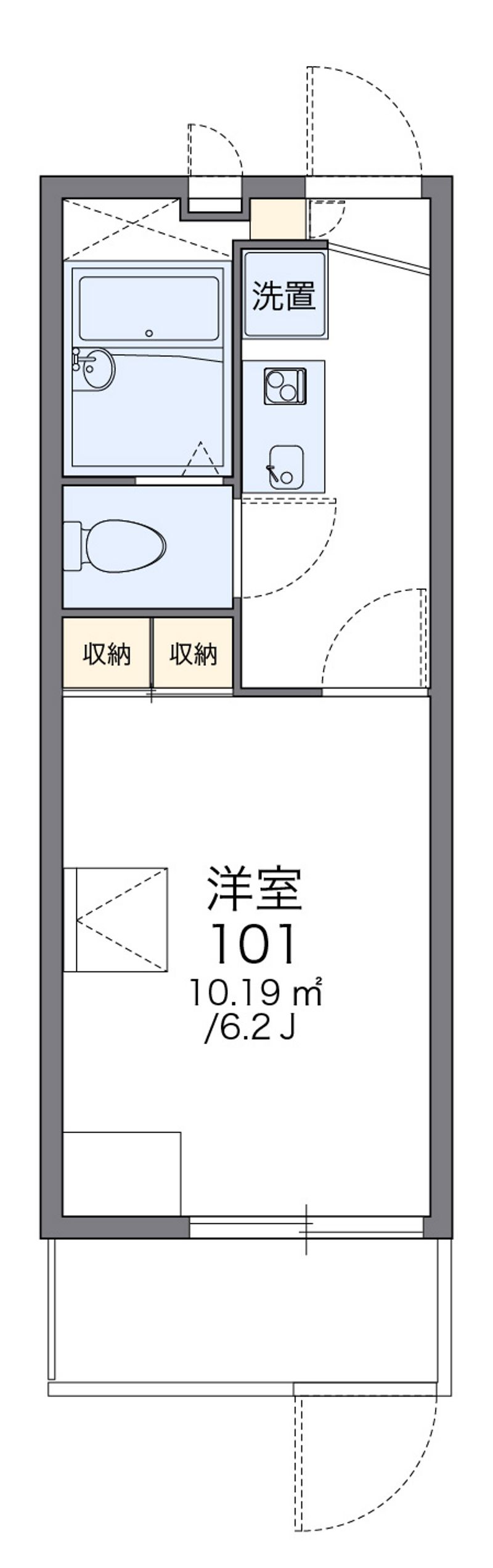レオパレスさくら　Ｅａｓｔ 間取図