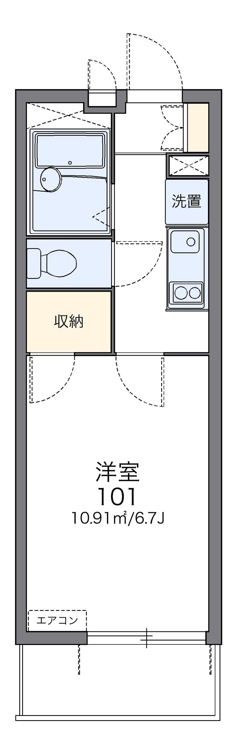 レオパレスアグレアブル 間取図
