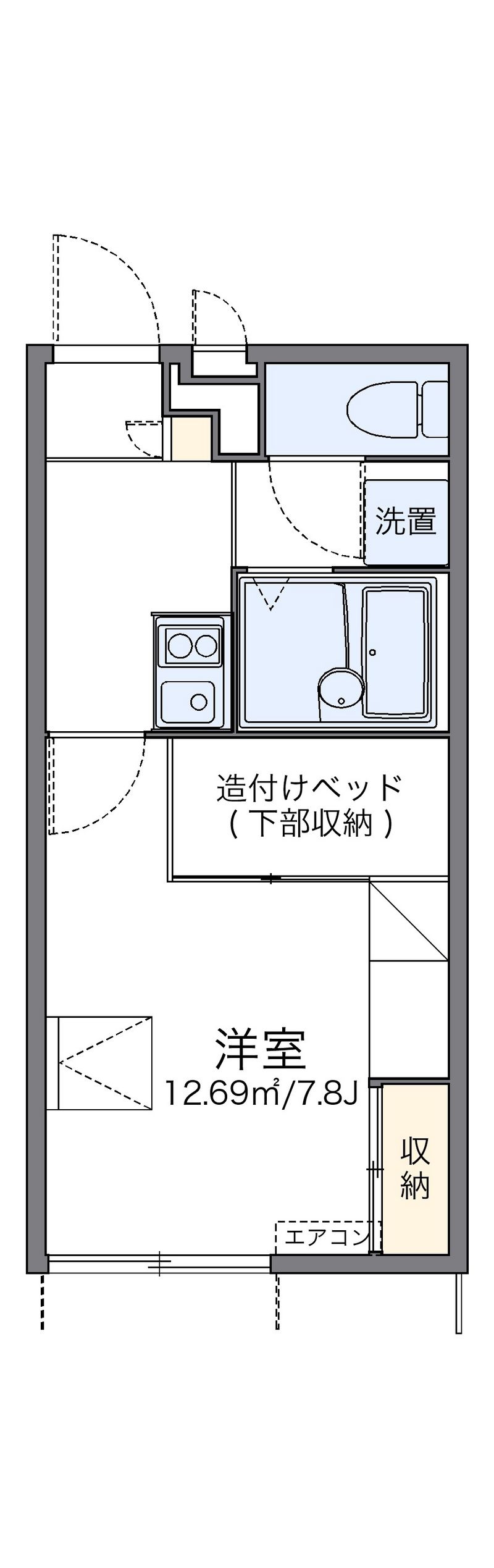 レオパレステイルザウエスト 間取図