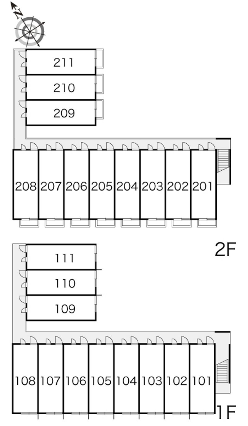 レオパレススリムガーデン 間取り配置図