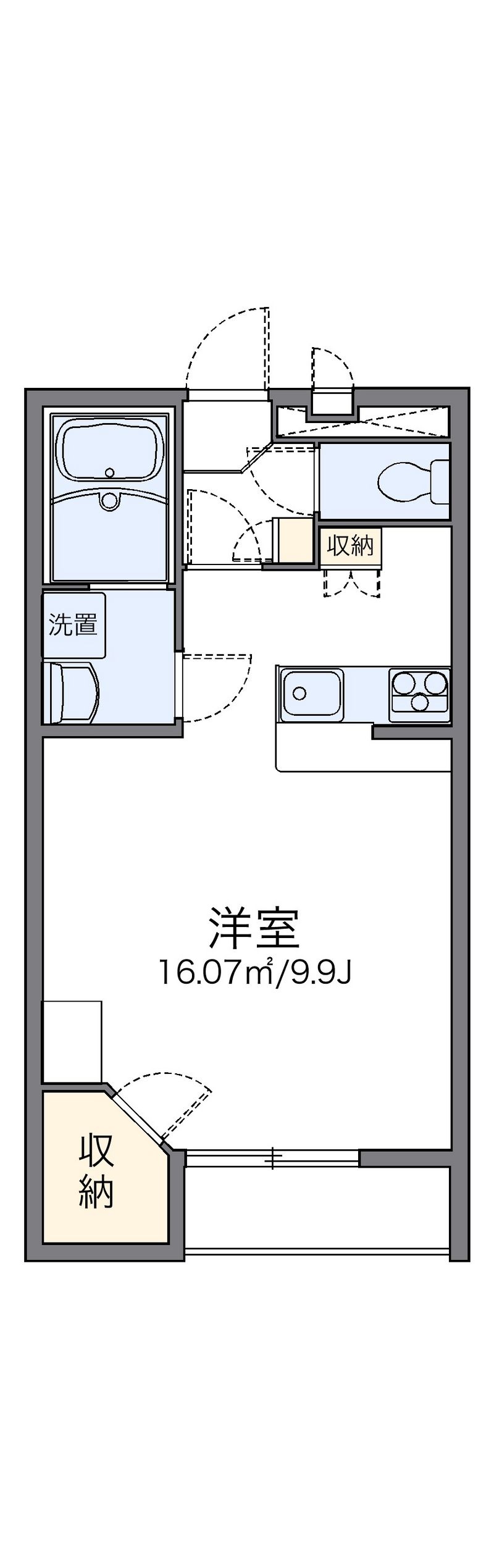 レオパレスメルベーユ廣　大川 間取図
