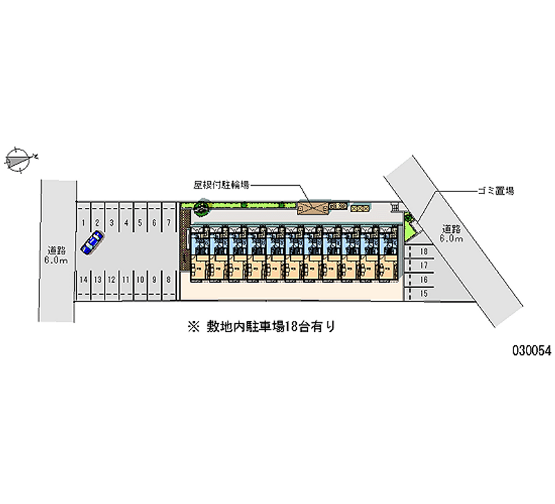 レオパレス西山 月極駐車場