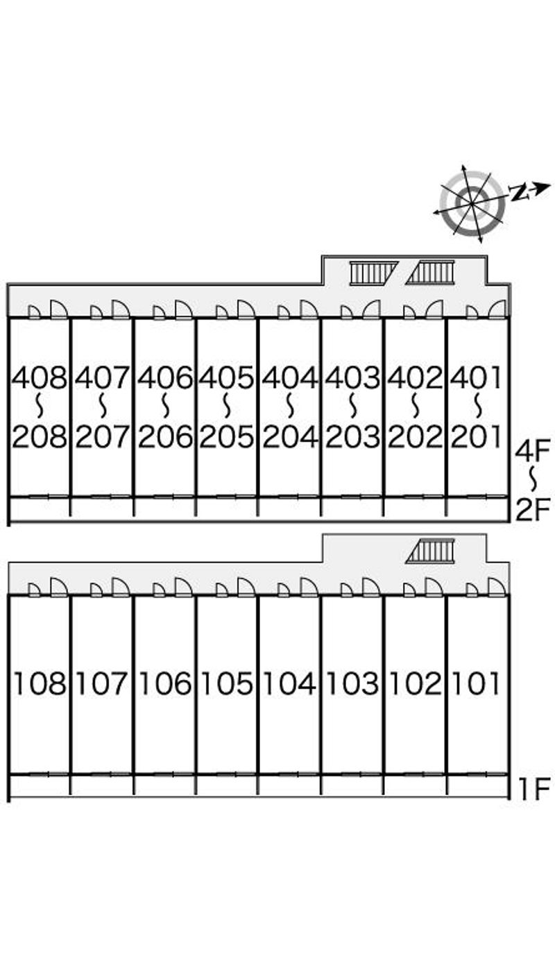 レオパレス甲府塩部 間取り配置図