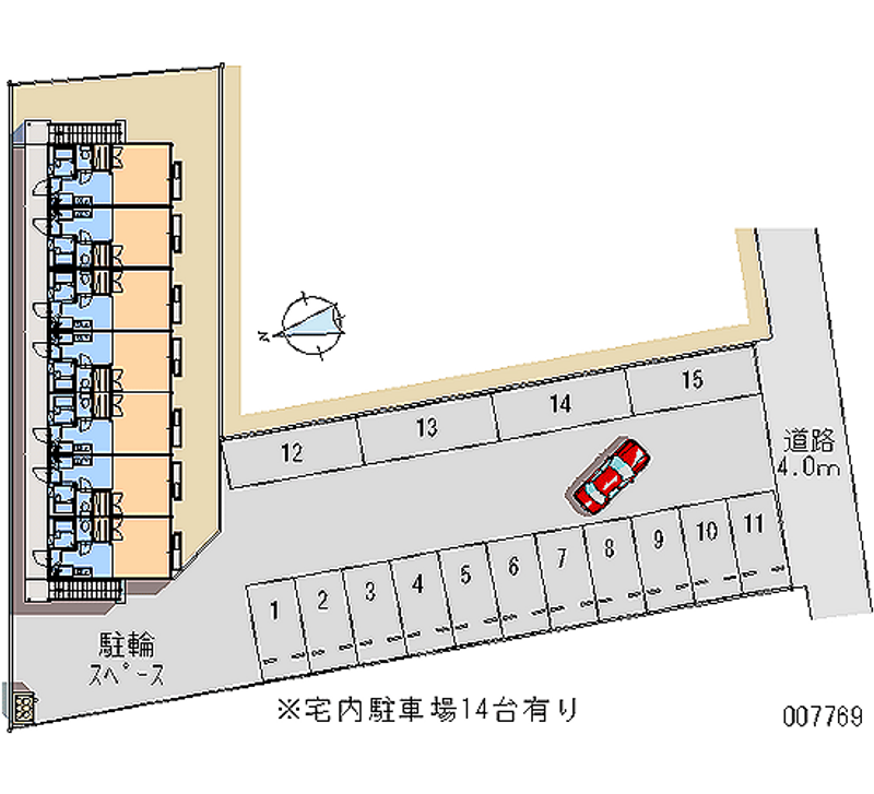 レオパレス那加 月極駐車場