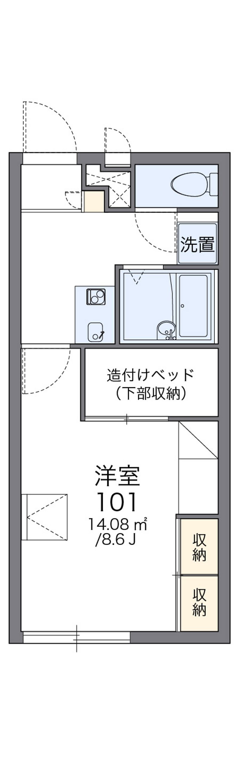 レオパレスグリーングラス 間取図