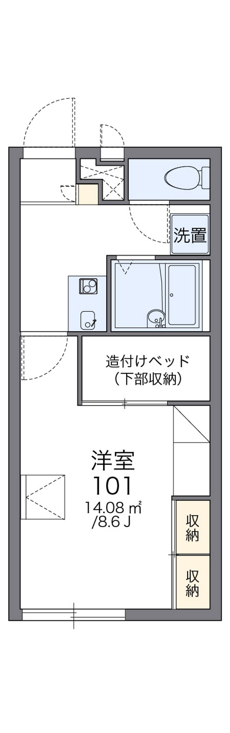 レオパレス三葛Ⅱ 間取図