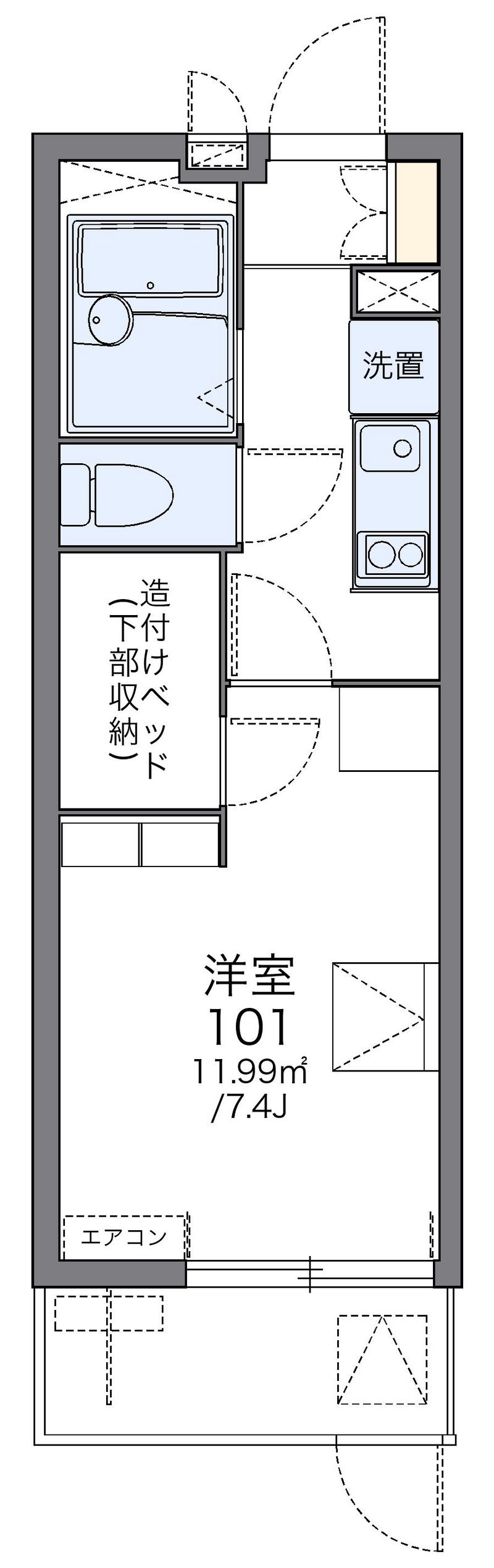 レオパレス昇 間取図