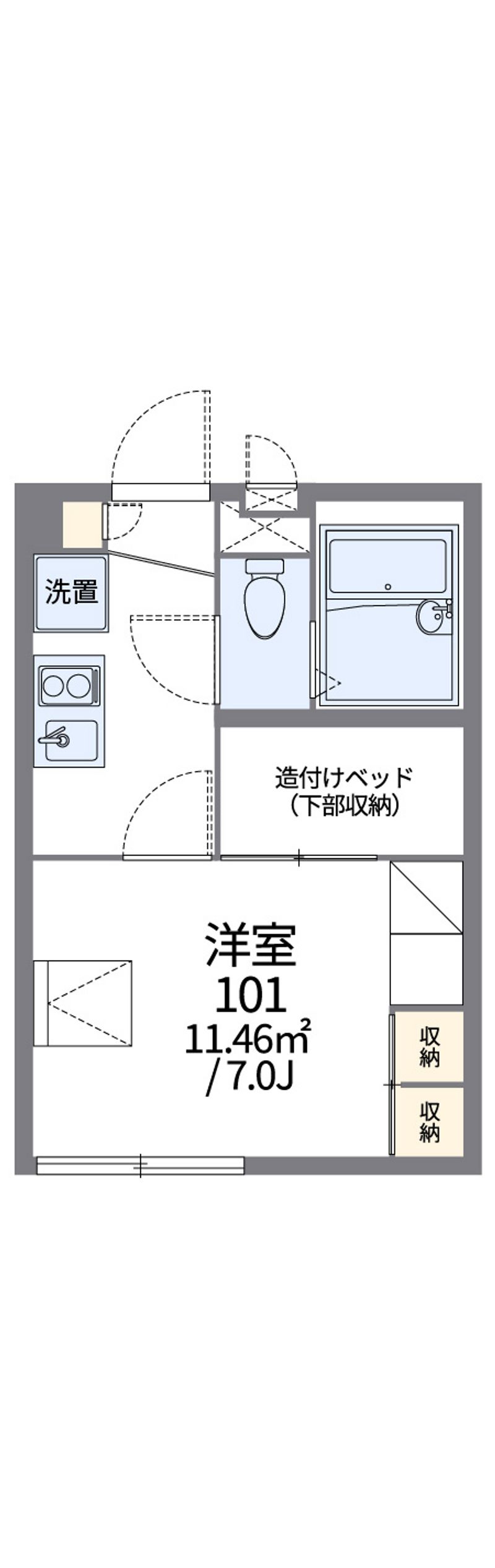 レオパレスかもめＢＯＡＴ 間取図