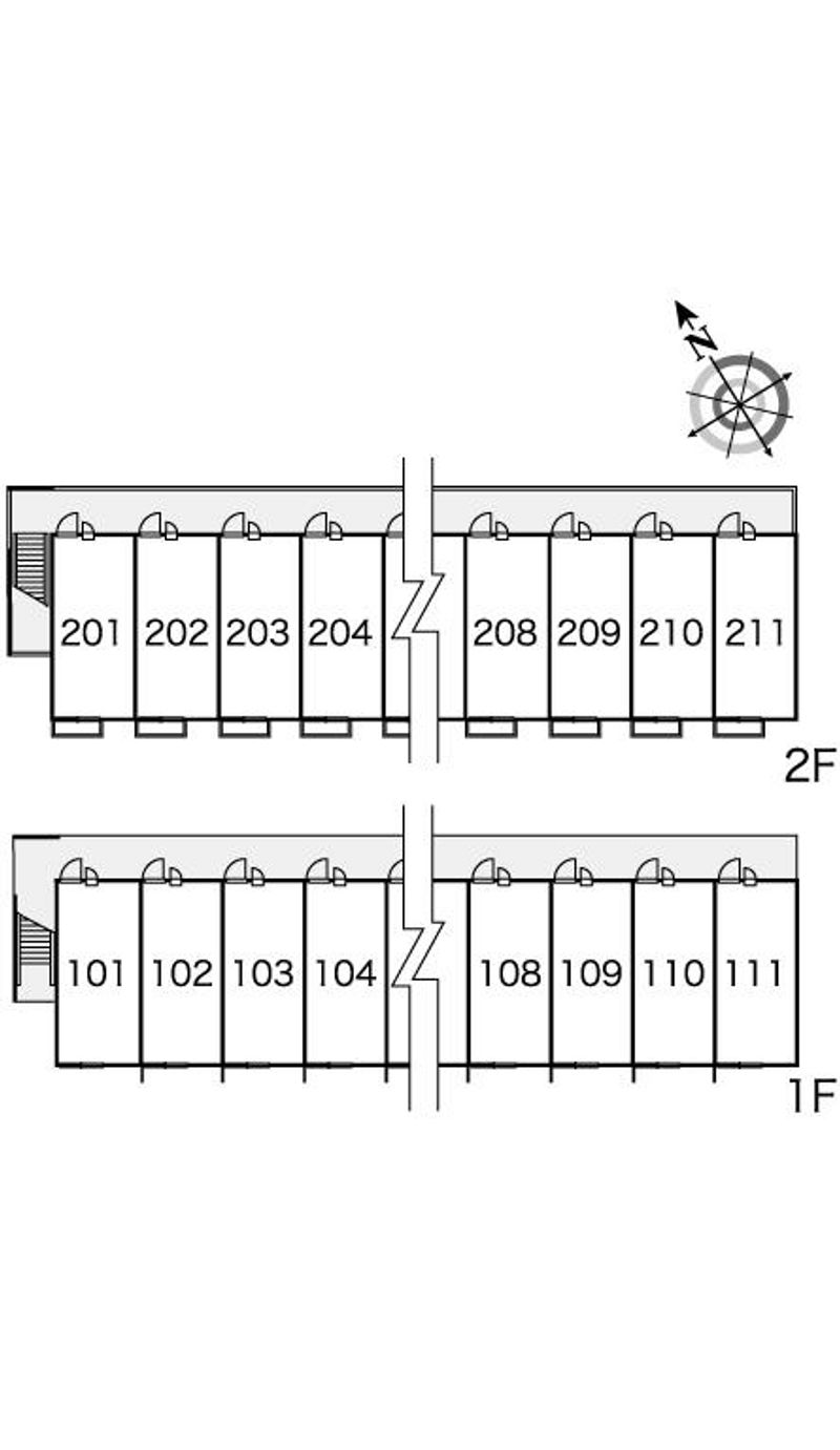 レオパレスＣＡＳＡ　二本松　１ 間取配置図