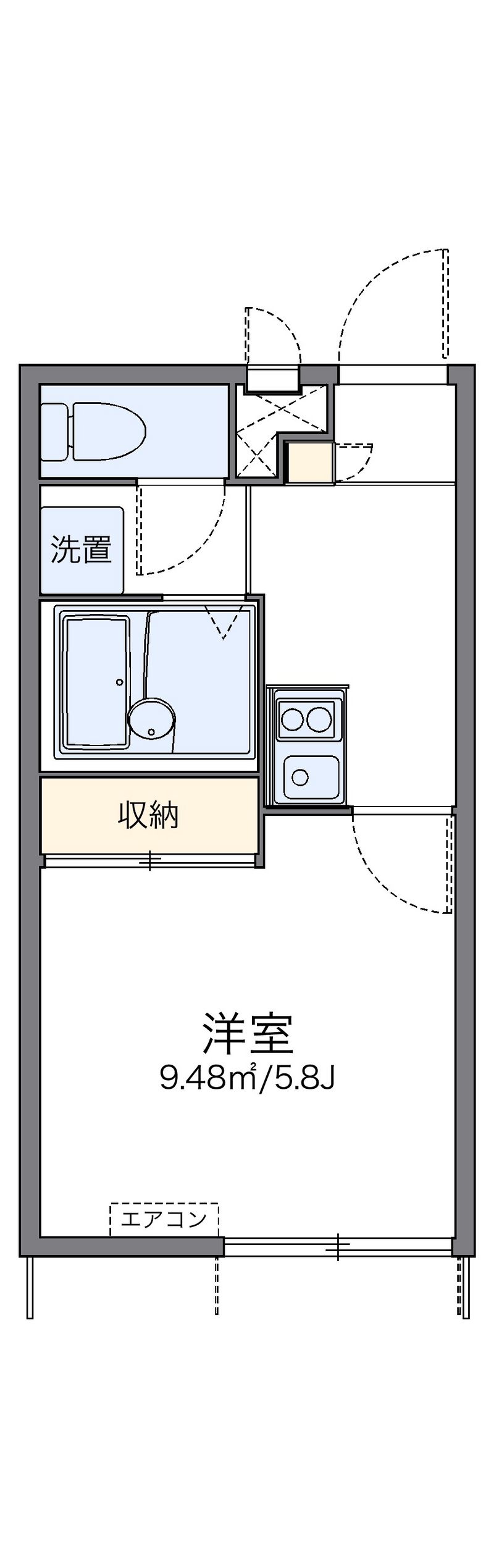レオパレスハワース 間取図