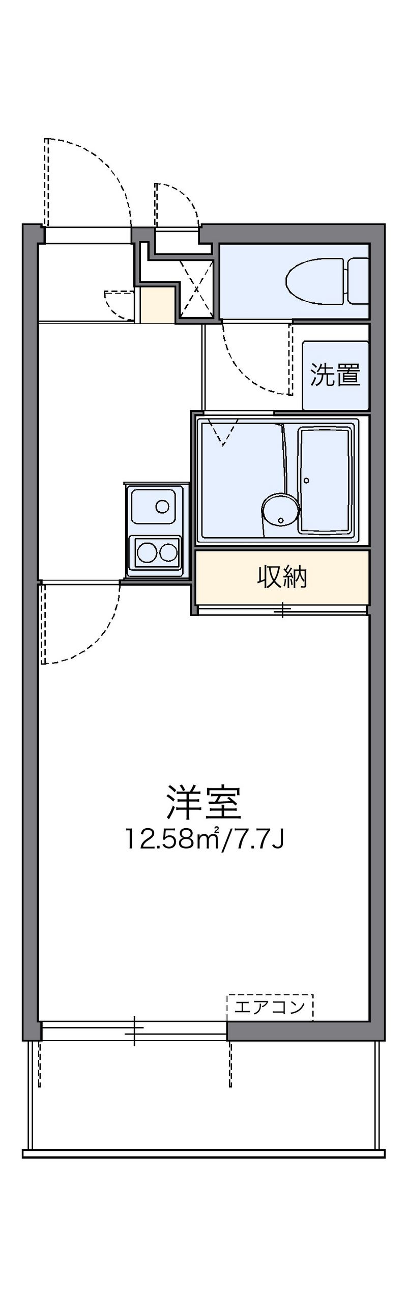 レオパレスわたうち 間取図