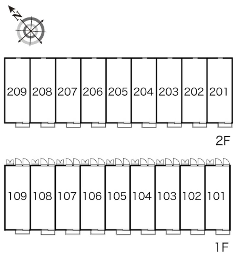 レオパレスＣｕｒｅ 間取配置図