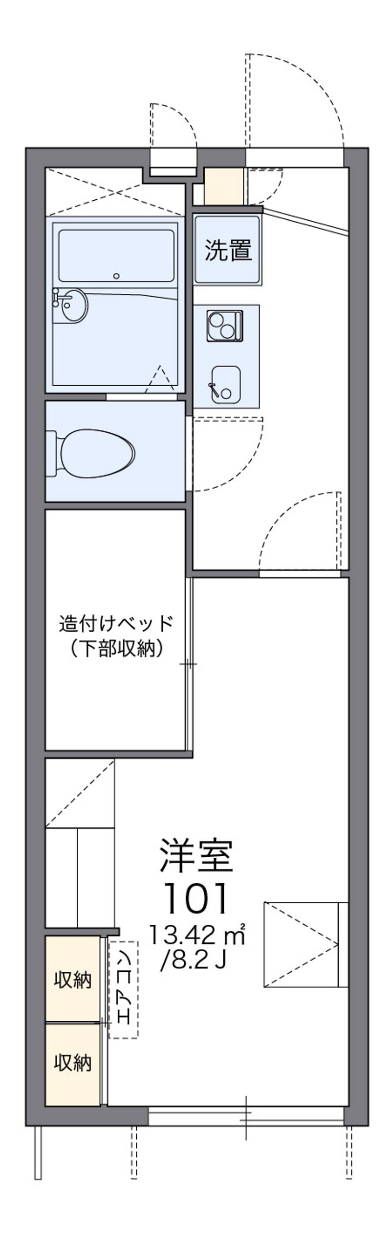 レオパレスメルシー市場 間取図