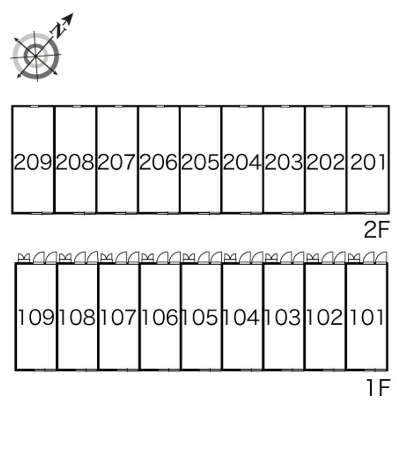 レオパレスベアージュⅡ 間取配置図