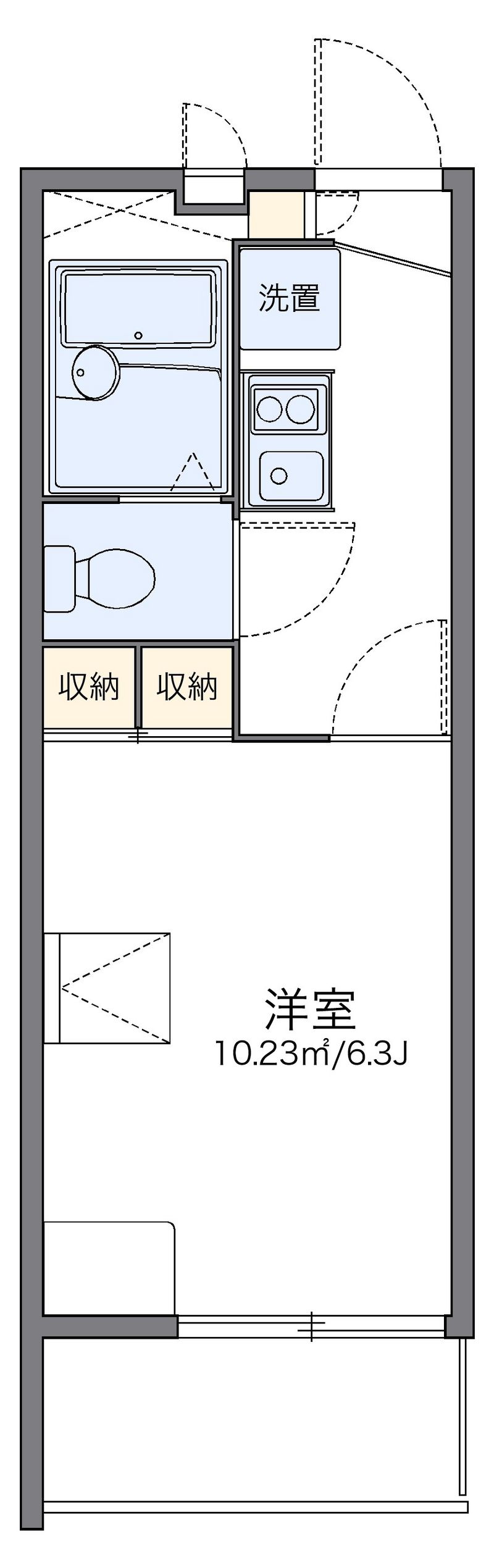 レオパレス天神 間取図