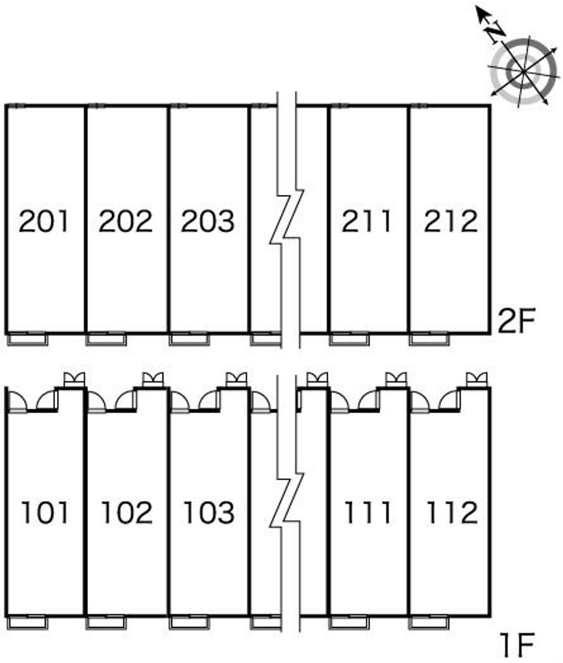 レオパレスグリュ 間取配置図
